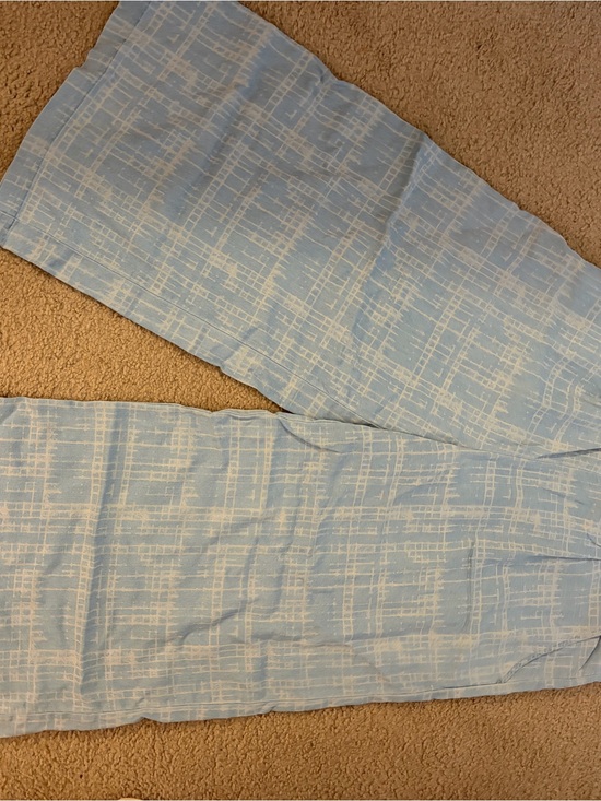 Threads 4 Thought Pants - Threads 4 Thought Pale Blue Grid-Print Wide Leg Pants